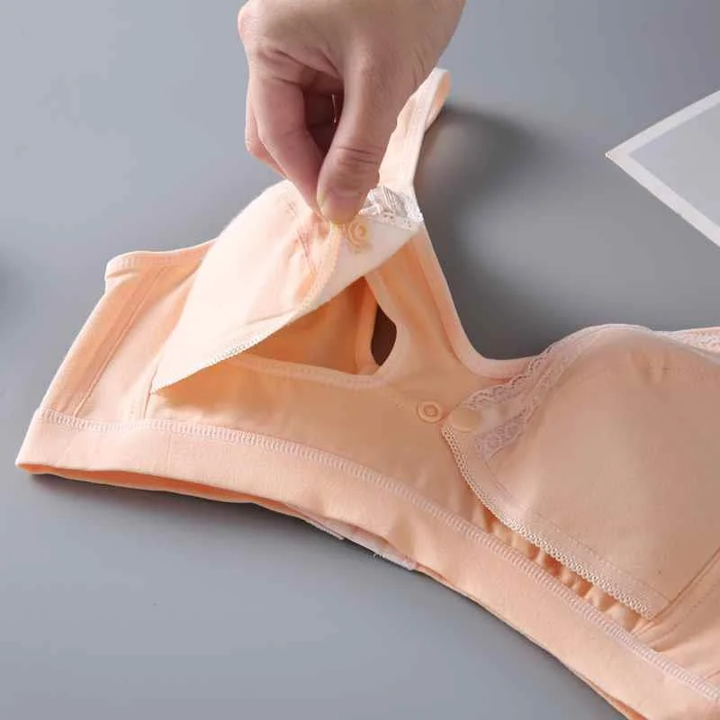 夏季薄款纯棉哺乳内衣前开扣大码胸罩女孕妇专用产后妈妈喂奶新品