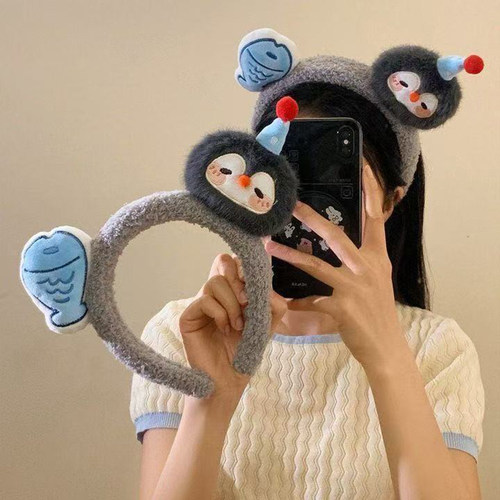 【可爱萌趣】毛绒小鱼企鹅发箍