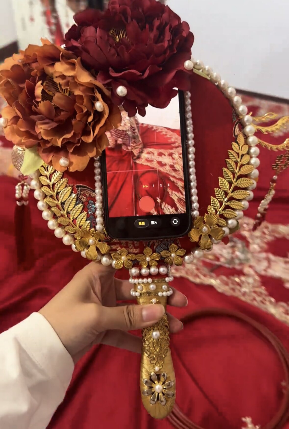 新品新娘平底锅手机壳团扇DIY手工材料包婚礼喜扇婚扇记录好物