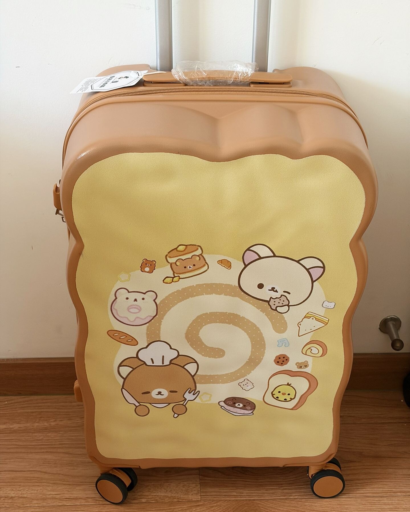 可爱卡通面包轻松熊行李箱20寸登机箱学生密码旅行箱拉杆箱