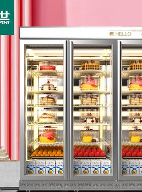 立式蛋糕柜商用展示柜网红甜品西点烘焙商用冰箱水果风冷三门