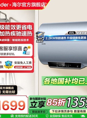 【国家补贴】海尔智家电热水器双胆家用60L扁桶统帅一级能效DH1