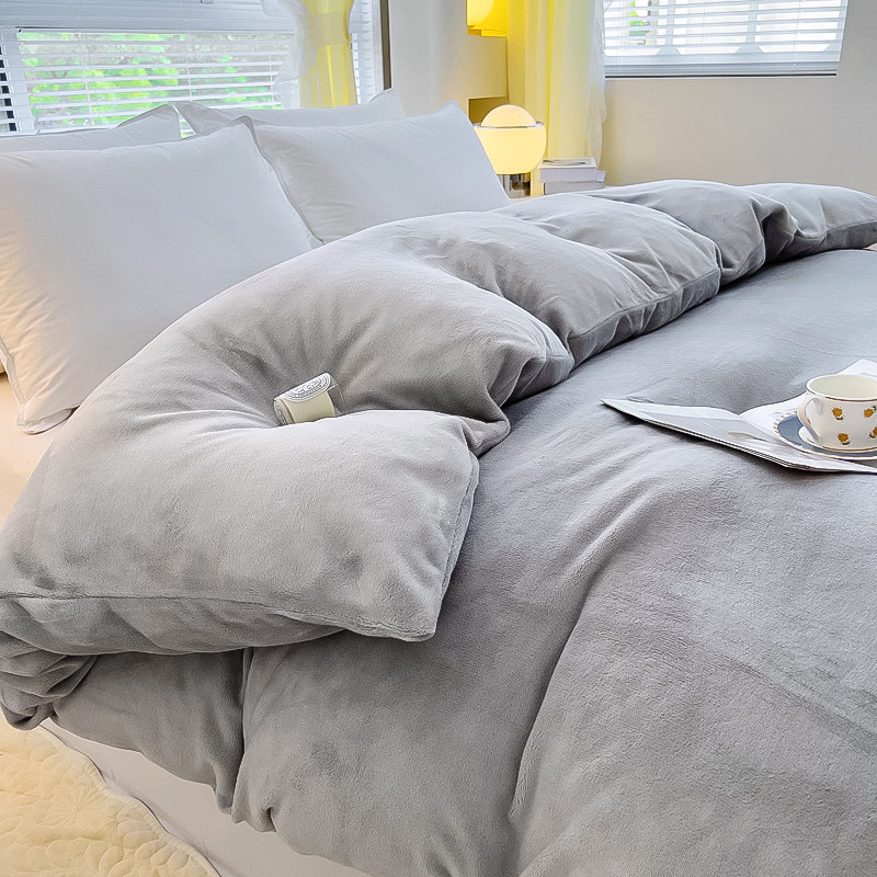 A类母婴级加厚牛奶绒被套学生宿舍家用保暖高克重冬天法兰绒被罩,床上用品,被套,淘宝优惠券,粉丝福利购,淘宝优惠卷