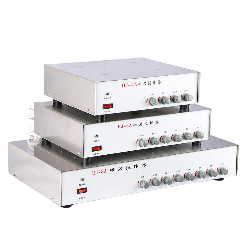 多工位多点磁力搅拌器HJ-4A6A8A平板不加热磁力搅拌器厂家