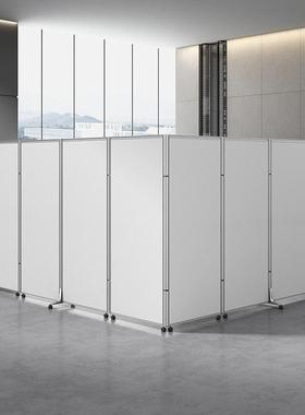 定做制白色折叠屏风可36度旋转0PF-01折叠可办工厂隔断公室隔墙屏