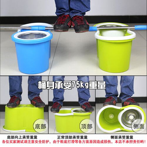 I6F9b加厚旋转拖把桶手压双驱动脱水墩布桶家用免手洗自动甩干省