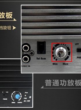 改装大功率12V低音炮功放板C-183有源J功放单路桥接汽车功放纯低