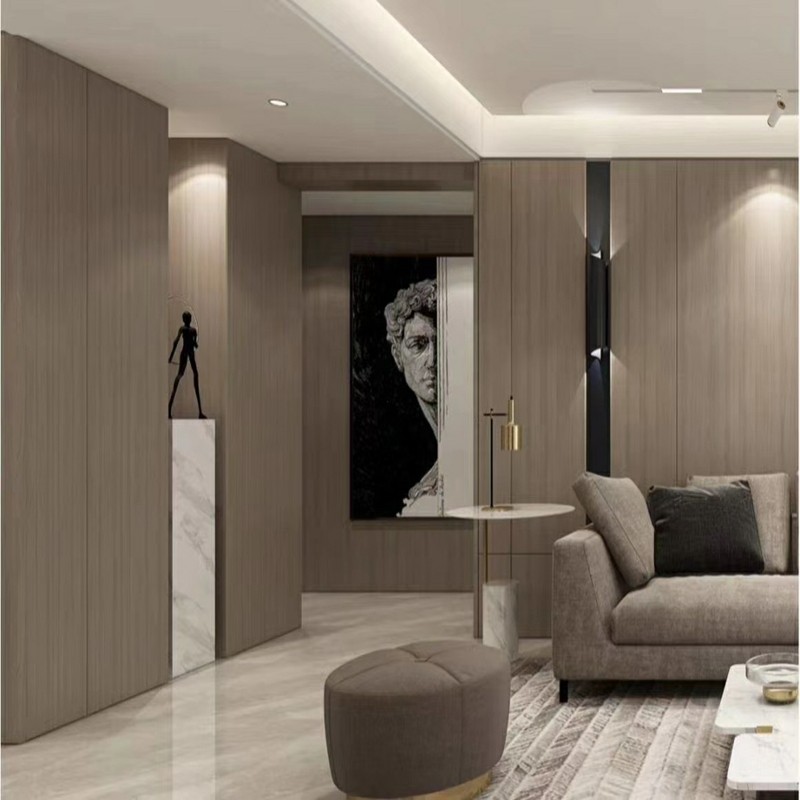 科技木饰面板实木贴皮装饰板免漆电视沙发背景N墙科定板kd板护墙