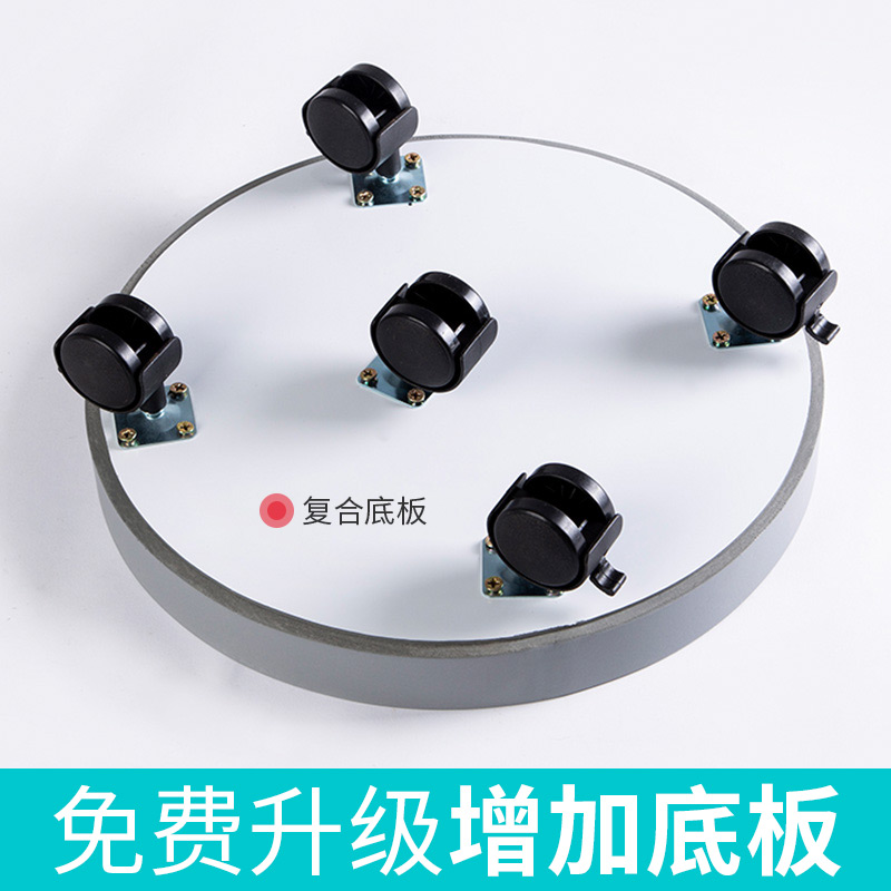 圆形仿水泥花盆托k盘带轮可移动万向轮滚轮接水底座垫加厚大号家