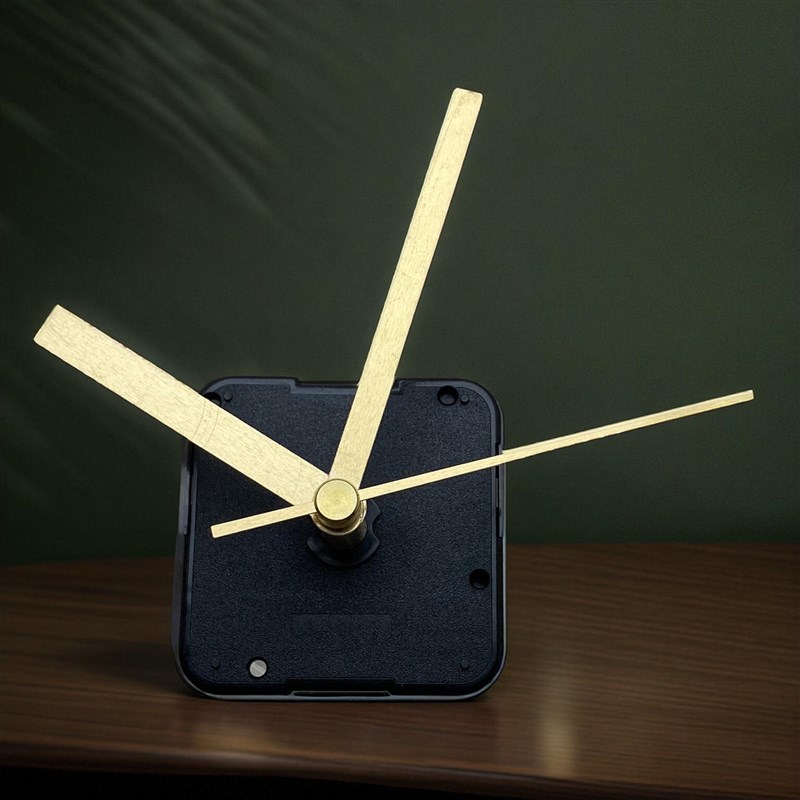 挂钟静音机芯十字l绣石英钟扫秒全套带指针金色长轴配件钟表钟芯