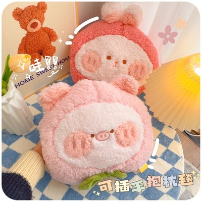 抱枕被子两用小毯子二合r一办公室毛毯午睡毯折叠车载车用午休枕