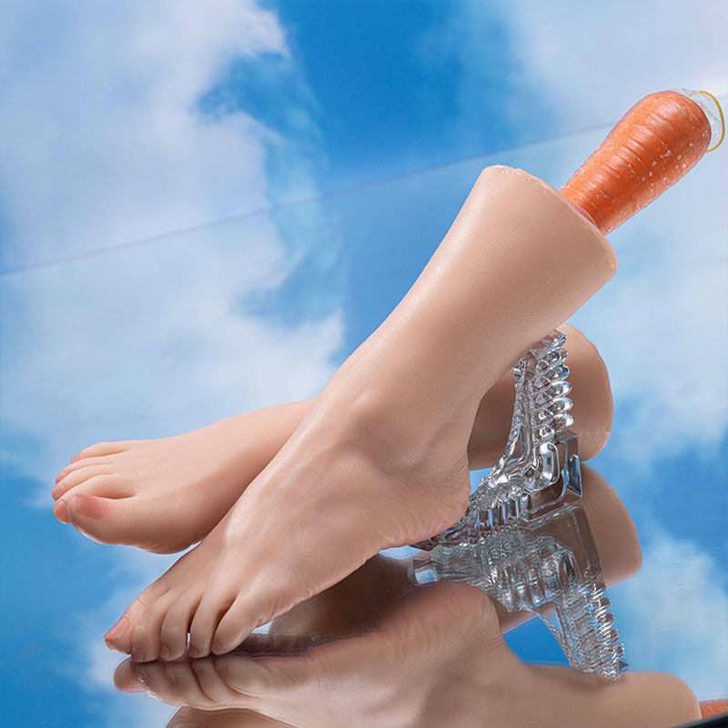 仿真足模硅胶女美脚丝袜3t8码脚名器道具玉足模特拍摄天工脚模型