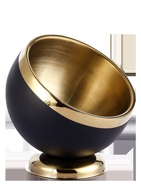 不锈钢入户钥匙收纳玄关摆件入门轻D奢高档装饰果皮缸桌面垃圾桶