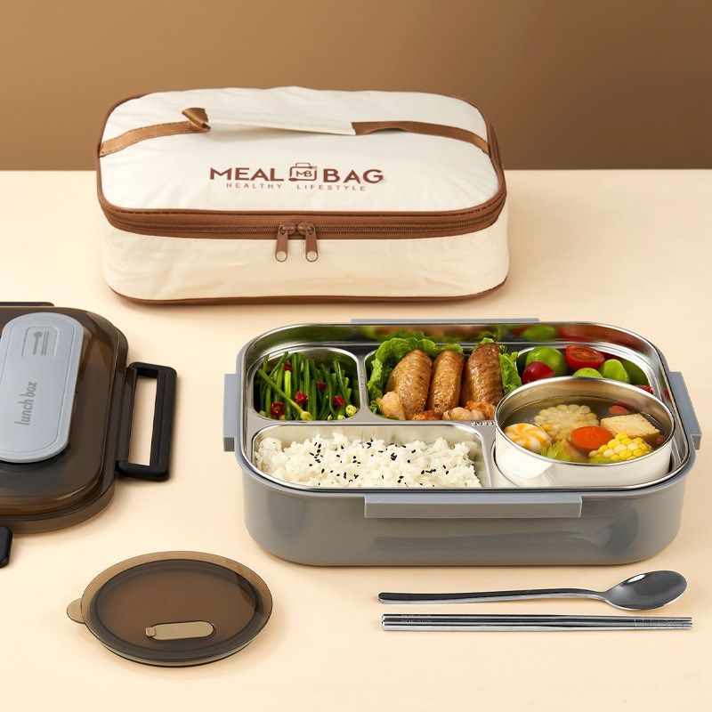 饭盒学生专用初中生防漏学生保x温316不锈钢大容量上班便当盒分隔,收纳整理,食物收纳盒,淘宝优惠券,粉丝福利购,淘宝优惠卷