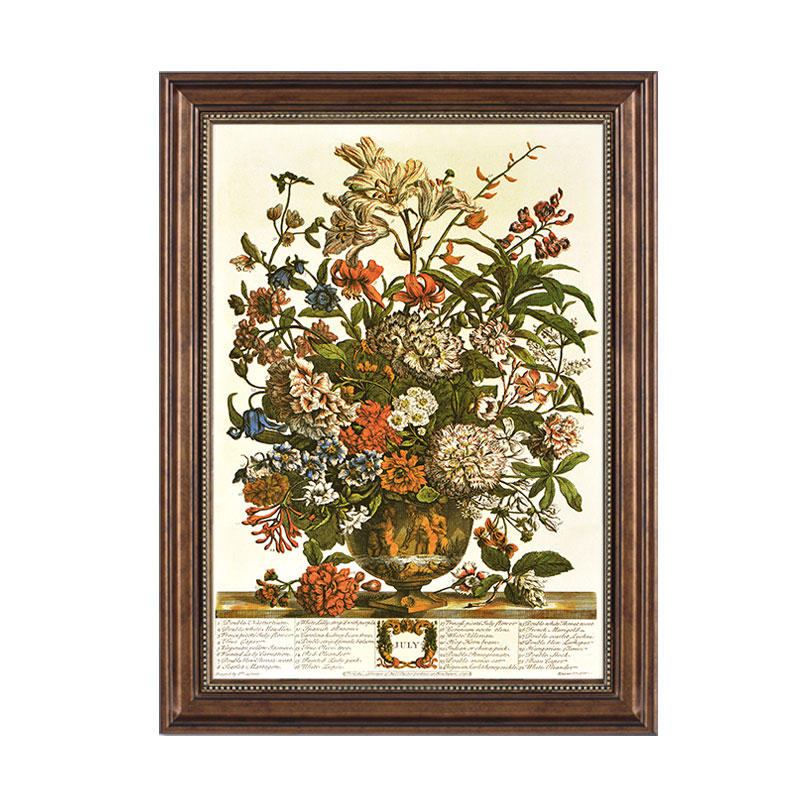 威廉莫里斯幸福树美式q玄关装饰画餐厅花卉壁画欧式挂画复古仿油图片