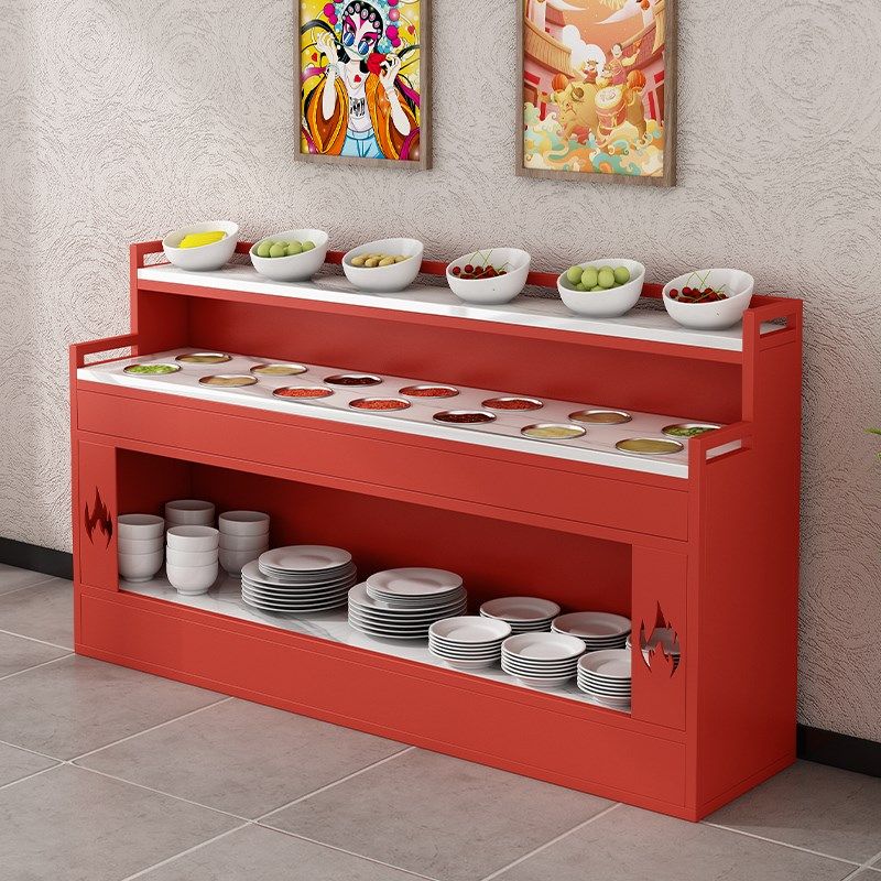 火锅店调料d台商用自助小料蘸酱台麻辣烫串串香凉菜展示柜配餐桌,商业/办公家具,调料台,淘宝优惠券,粉丝福利购,淘宝优惠卷