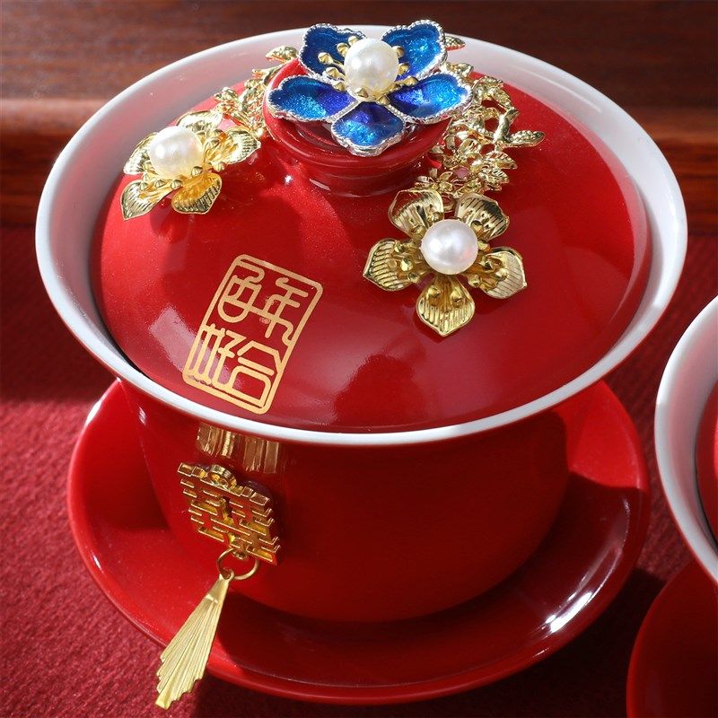 DIY改口敬茶杯结婚用品喜茶杯z一对婚庆婚礼喜碗套装茶具盖碗红色,节庆用品/礼品,喜碗/敬茶杯,淘宝优惠券,粉丝福利购,淘宝优惠卷