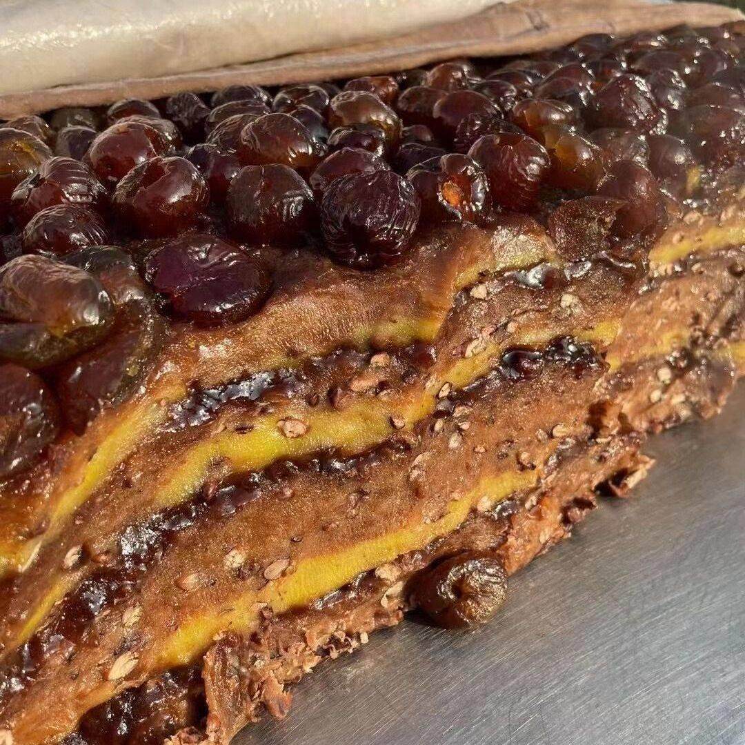 山东临沂大黄米传统老式手工制作加热即食糯叽叽年糕网红红糖年糕