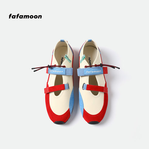 fafamoon设计师品牌夏季魔术贴休闲运动鞋女轻便舒适