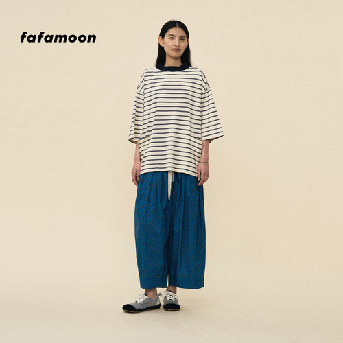 【2026夏季新品】fafamoon设计师品牌 薄软宽松九分阔腿气球裤