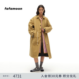 fafamoon设计师品牌女内胆可脱卸2件套风衣棉服 2025秋冬新品