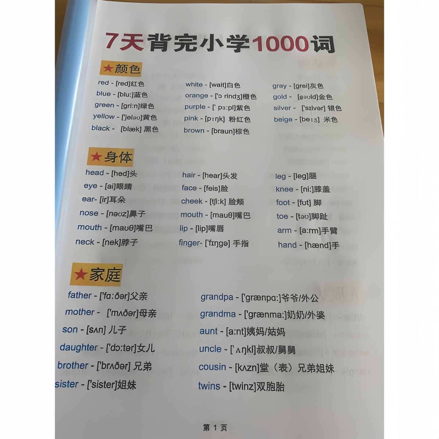 小学英语1000单词背诵计画表升学知识新课标单词听力教学计画速记