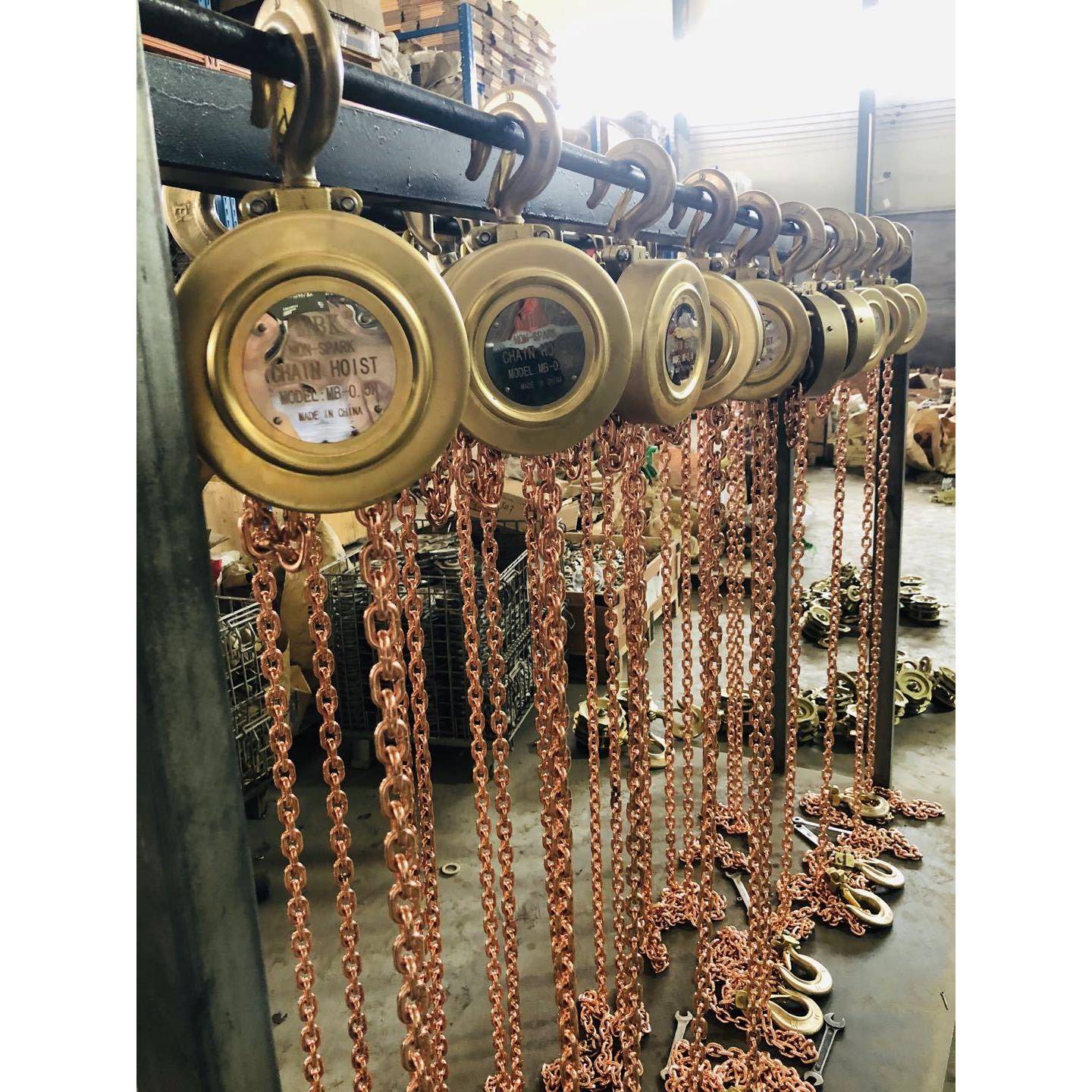 恒鹰用HBS手Q防爆拉0.5T3M 葫芦1/2/3/5吨手动葫芦吊机铝铜起重倒