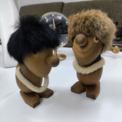 柚木木偶人北欧风格黑毛黄毛