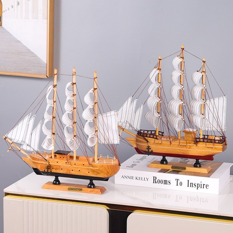 帆船摆件一帆风顺模型客厅家居装饰酒柜玄关书架办公室工艺品摆设,家居饰品,装饰摆件,淘宝优惠券,粉丝福利购,淘宝优惠卷
