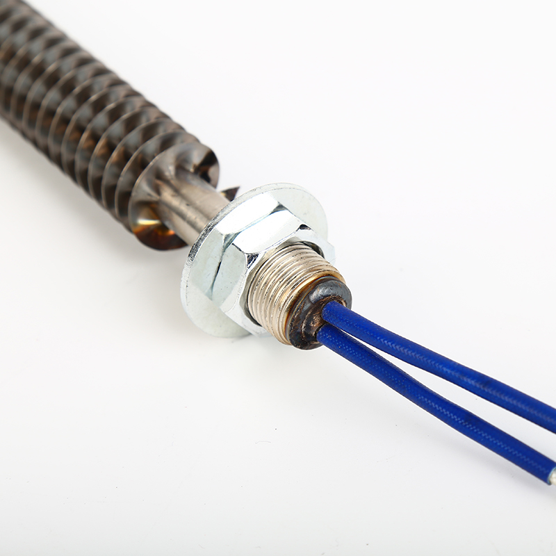 不锈钢单头空气干烧电热棒 散热片电热管翅片加热管220V