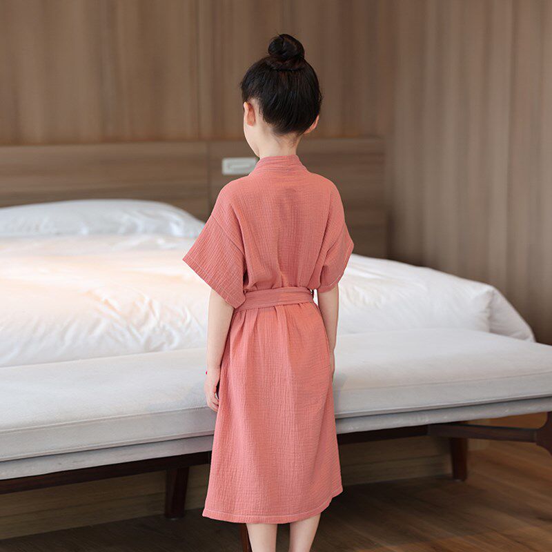 儿童全棉纯棉纱布浴袍浴巾2025新款斗篷睡袍洗澡游泳家用可穿裹巾