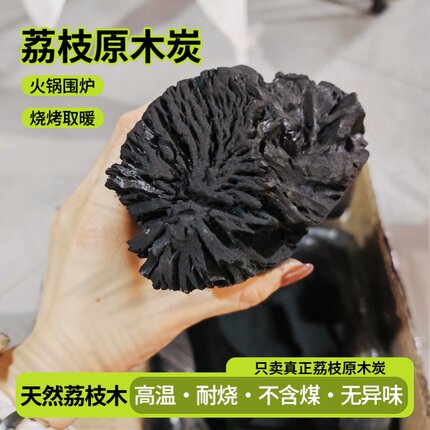 烧烤正宗取暖荔枝果木耐烧高温批发木炭专用商用原木易燃无烟家用