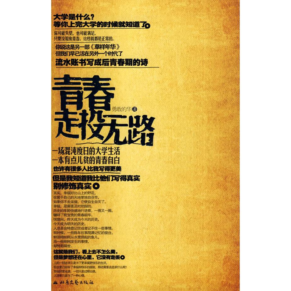 【正版图书】青春走投无路勇敢的华北岳文艺出版社