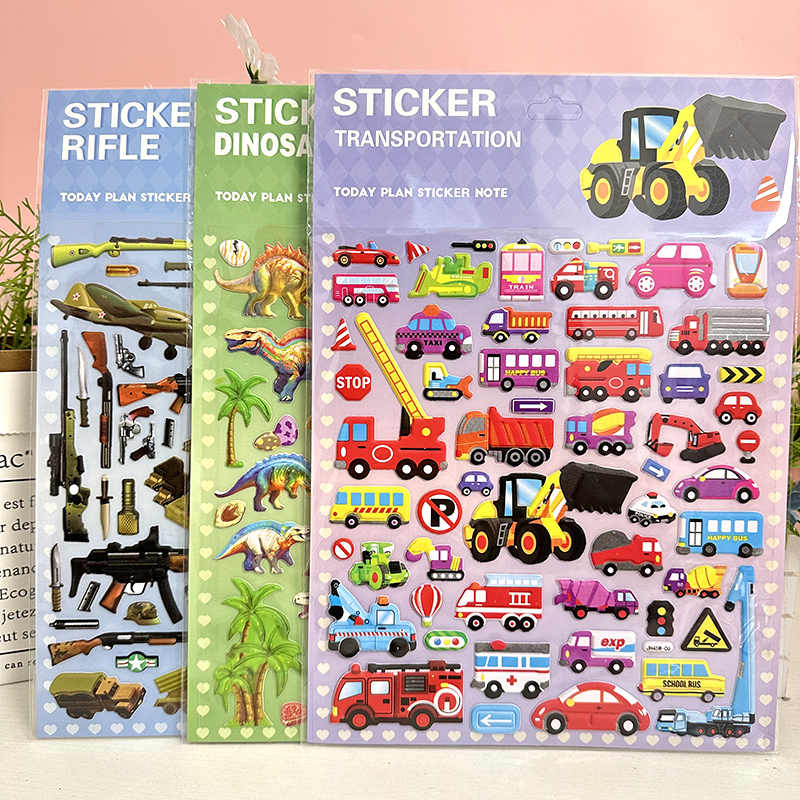 男孩贴纸车坦克恐龙军事武器贴画