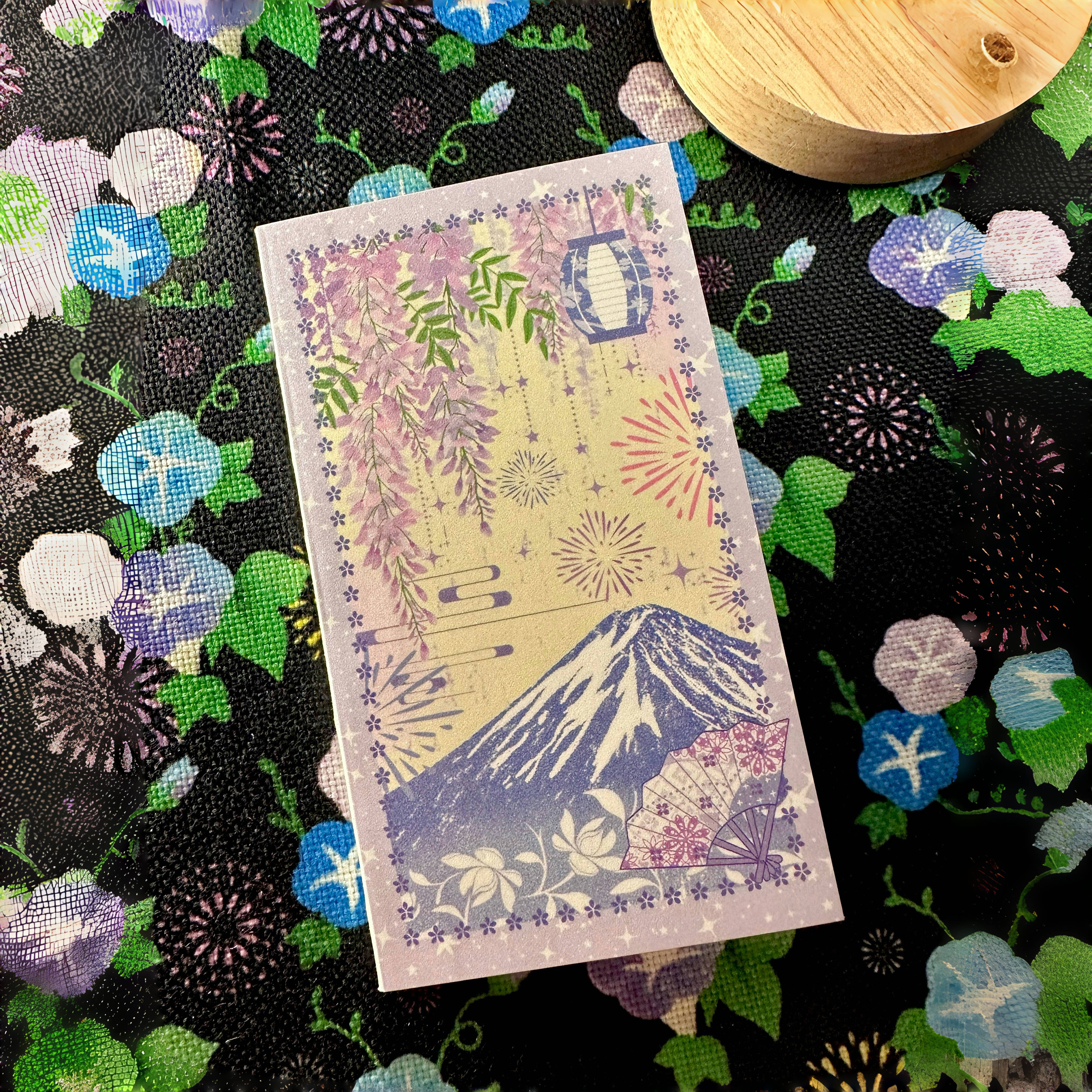 富士山下A6手账本学生diy笔记本