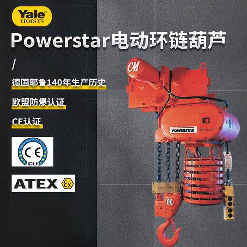 德国耶鲁美国大吨位H4工作级别2-20吨 powestar环链电动葫芦
