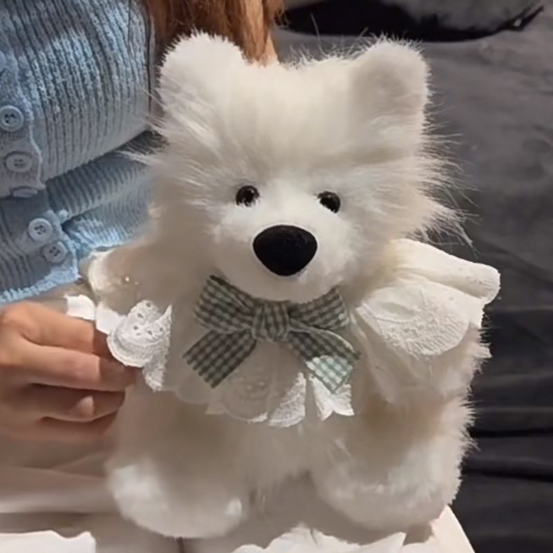 可录音萨摩耶柯基diy玩偶手工材料包毛绒小狗公仔玩具节日礼物女