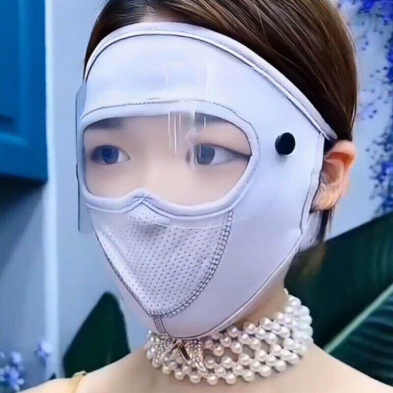 女士冰丝全脸防晒透气面罩