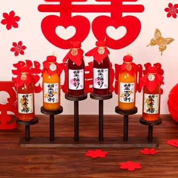 婚庆摆台喜酒果酒甜品实木展示架