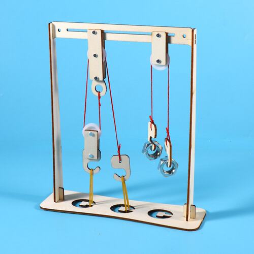 滑轮组定滑轮起重机模型diy小手工科技小制作小发明物理实验E268