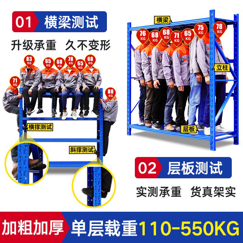 仓储货架多层置物架库房储物架快递收纳展示架仓库承重加厚重物架