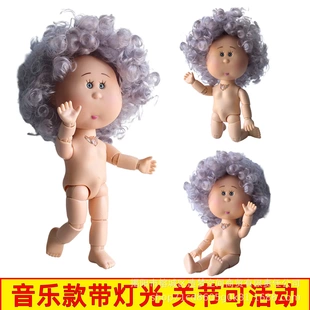 工厂直销24cm西班牙土豆娃娃mia灯光音乐播放裸娃关节可活动玩偶