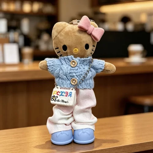 甜妹hellokitty玩偶 毛绒包包挂件 hellokitty小挂件公仔包包挂饰