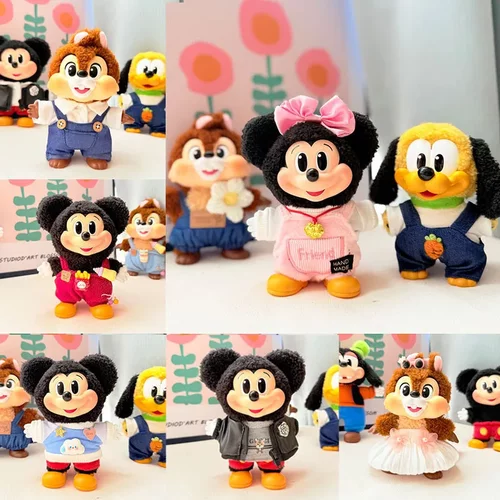 热卖仅娃衣】盲盒米奇家族萌在一起搪胶挂件娃衣布鲁托奇奇蒂帝着