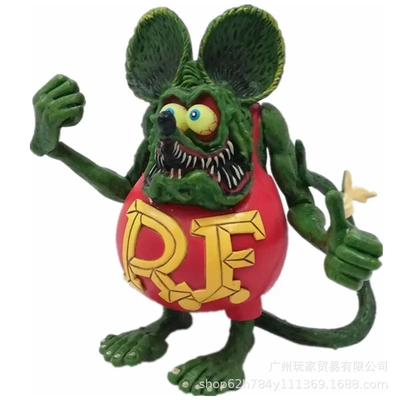 外贸热销疯狂老鼠芬克传奇rat flnk 芬克鼠 关节可动模型手办摆件