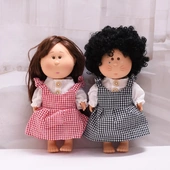 背带裙T恤套装 仅衣服 西班牙Mia土豆娃娃衣服24厘米mia公仔换装