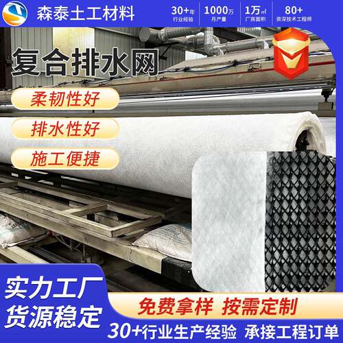 维植被网PMK三铁路隧道聚埋乙烯PE护坡排水垃网圾填场过滤复合排