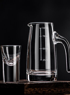 高档轻奢b水晶玻璃白酒杯套装家用中式一口烈酒杯子分酒器酒具带