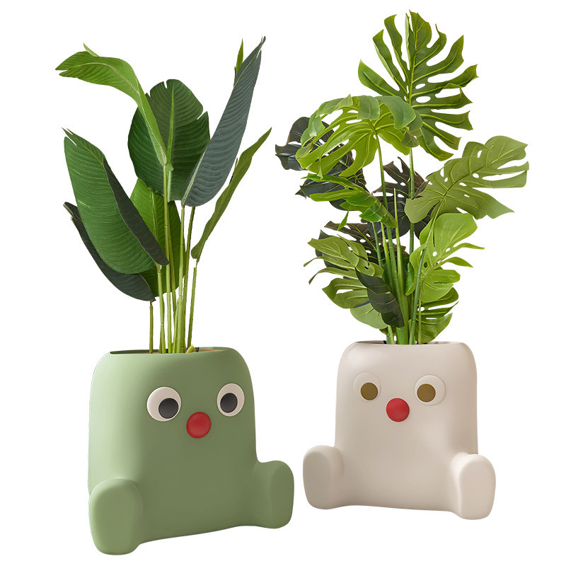 奶油ins风陶瓷落地摆件客w厅花瓶装饰电视柜玄关花盆乔迁新居礼品,家居饰品,落地摆件,淘宝优惠券,粉丝福利购,淘宝优惠卷