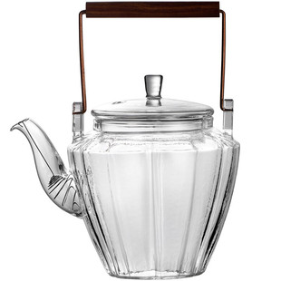 耐高温玻璃煮e茶壶泡茶家用茶具套组提梁烧水壶煮茶器黑晶炉泡茶